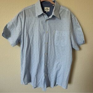 Ben Sherman Pinstripe Button Down Mens Short Sleeve Shirt Size XL